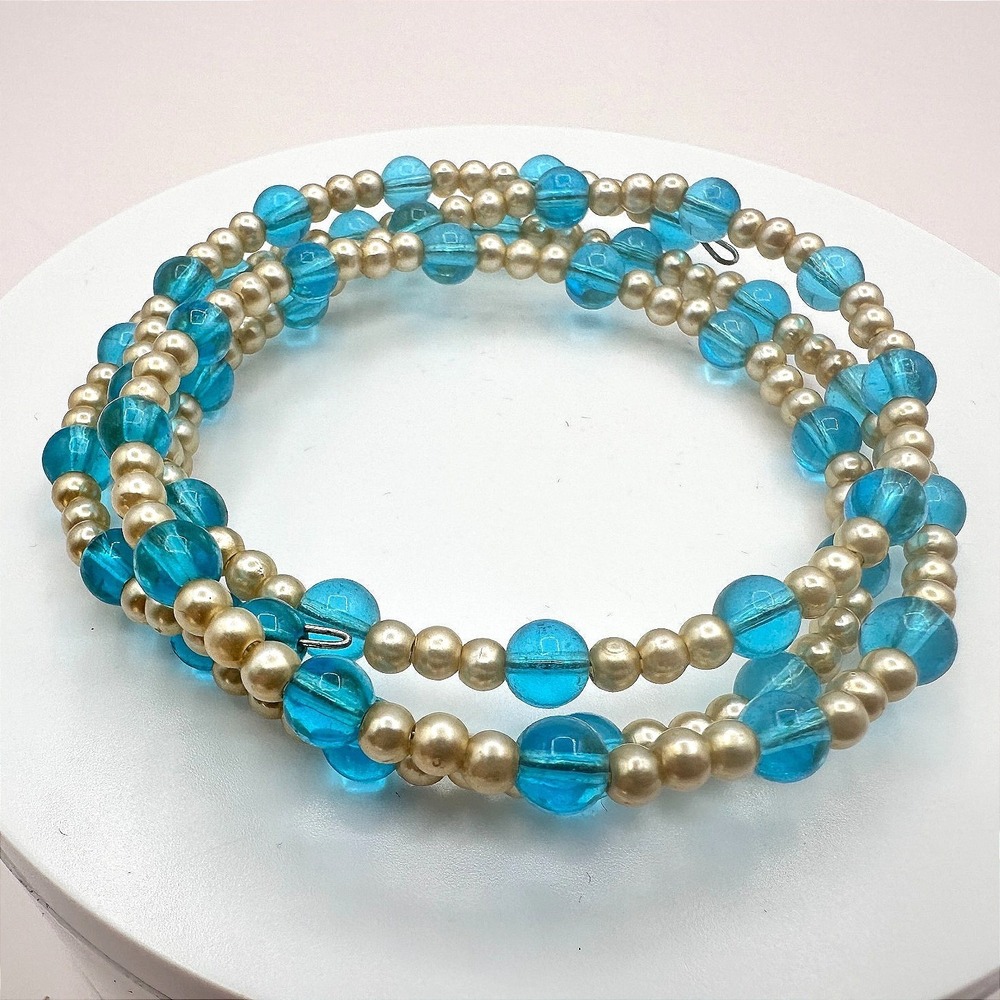 Vintage Y2K Multi Strand Wrap Beaded Bracelet‎ Retro Women's Classic Jewelry